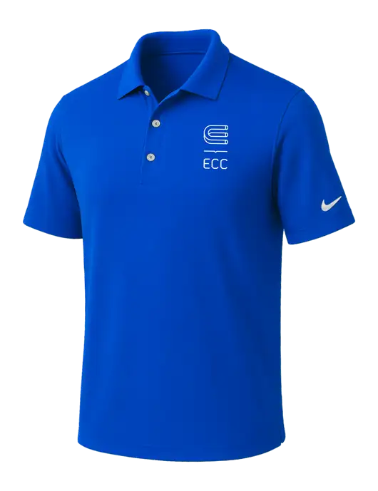 NIKE Royal Dri-Fit Micro Pique Polo w/ECC Logo