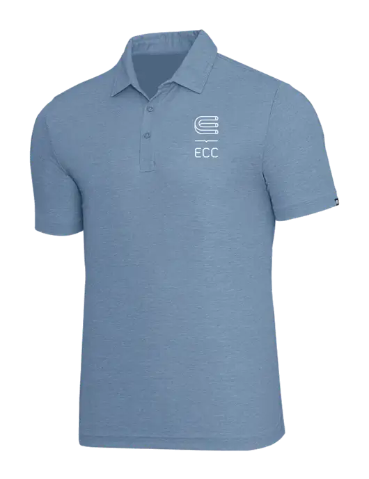 TravisMathew Slate Blue Heather Oceanside Polo w/ECC Logo