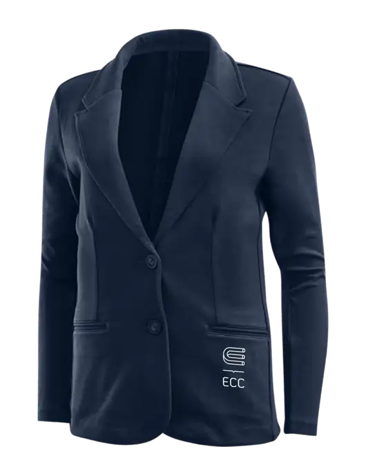 Deep Navy Womens Knit Blazer w/ECC Logo