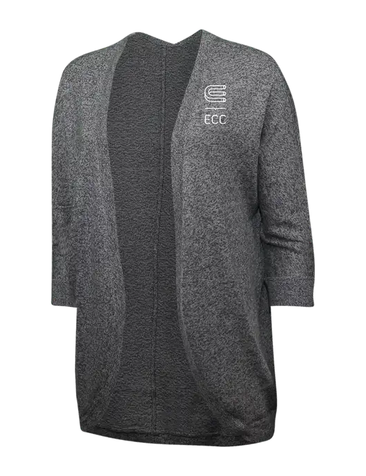 Warm Grey Womens Marled Cocoon Sweater w/ECC Logo