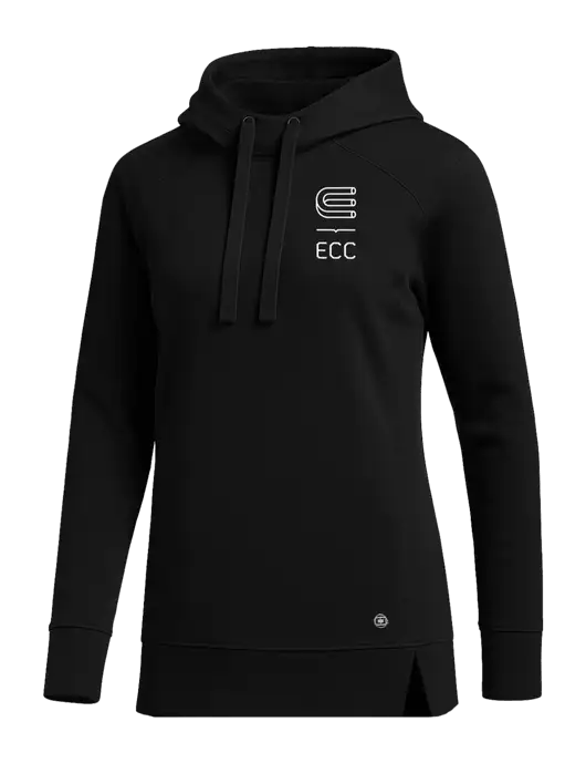OGIO Black Womens Luuma Pullover Fleece Hoodie w/ECC Logo