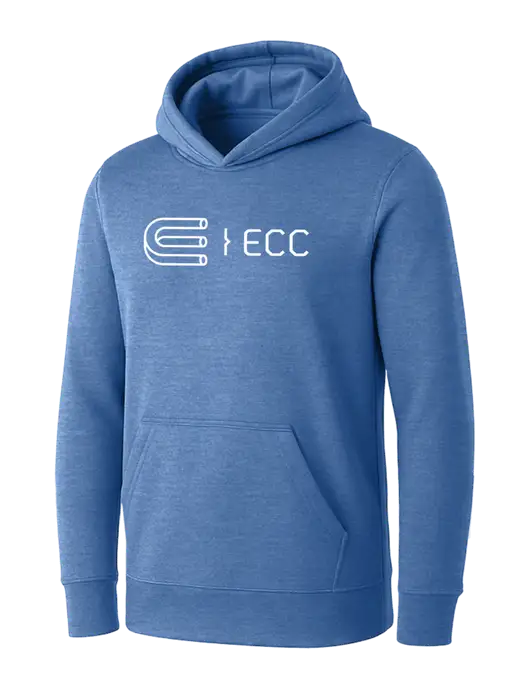 Womens Royal Heather Core Fleece Pullover Hooded Sweatshirt w/ECC Logo