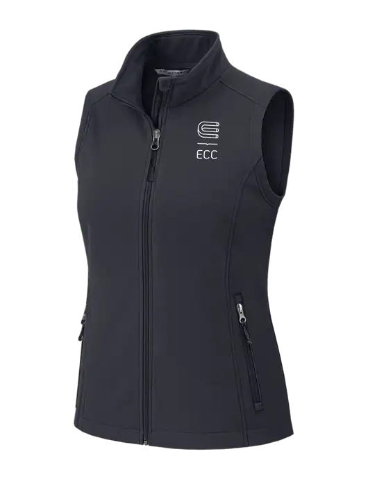 Charcoal Grey Womens Core Soft Shell Vest w/ECC Logo