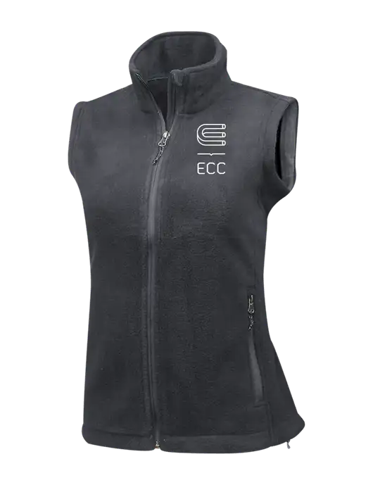 Medium Grey Womens Fleece Vest w/ECC Logo