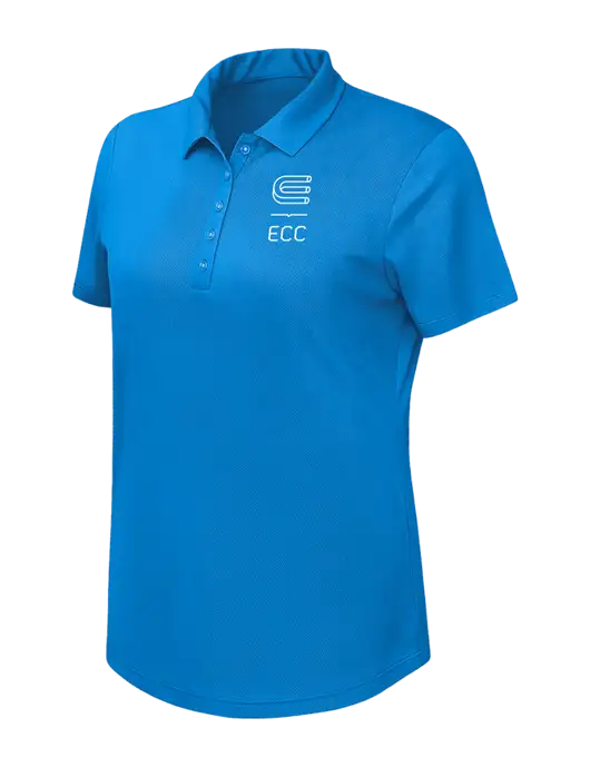 Callaway Womens Birdseye Dark Carolina Blue Polo w/ECC Logo