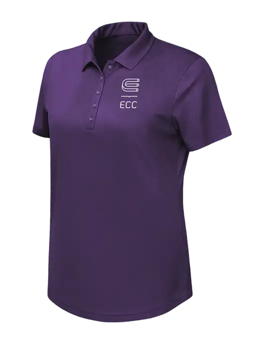 Callaway Womens Birdseye Purple Polo w/ECC Logo