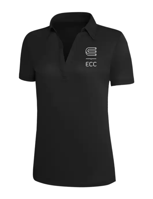 Black Silk Touch Womens Performance Polo w/ECC Logo