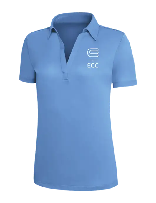 Carolina Blue Silk Touch Womens Performance Polo w/ECC Logo