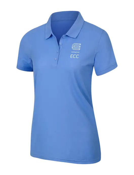 Carolina Blue Womens Core Classic Pique Polo w/ECC Logo