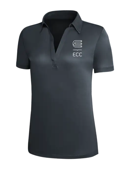 Dark Grey Silk Touch Womens Performance Polo w/ECC Logo