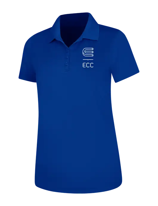 Dark Royal Womens Dry Zone UV Mesh Polo w/ECC Logo