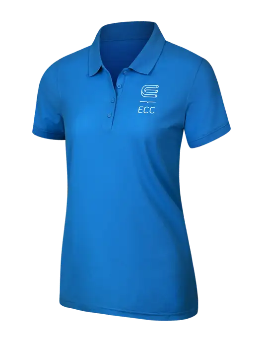 Light Royal Blue Womens Core Classic Pique Polo w/ECC Logo