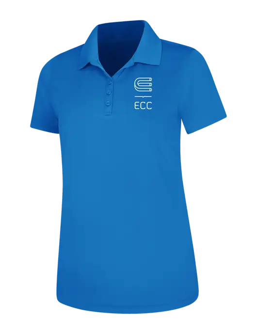 Light Royal Blue Womens Dry Zone UV Mesh Polo w/ECC Logo