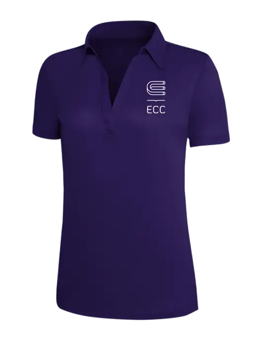 Purple Silk Touch Womens Performance Polo w/ECC Logo