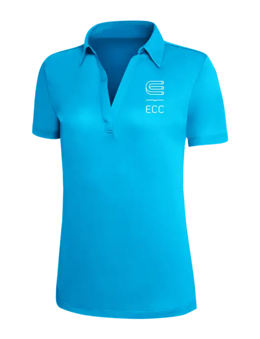 Sapphire Blue Silk Touch Womens Performance Polo w/ECC Logo