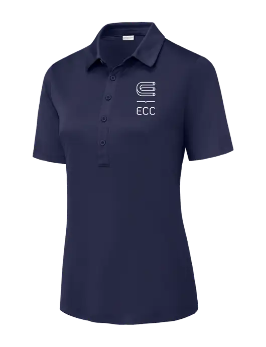 True Navy Womens Posi-UV Pro Polo w/ECC Logo