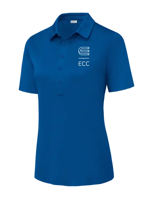 True Royal Womens Posi-UV Pro Polo w/ECC Logo