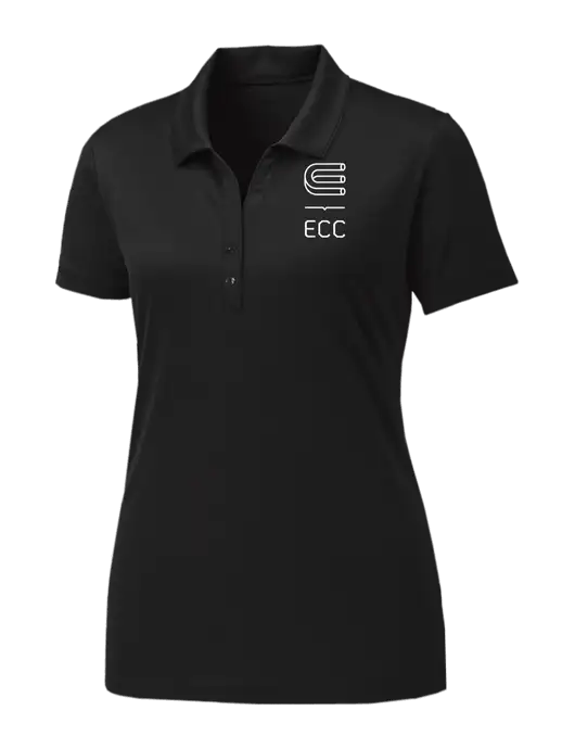 Womens Black PosiCharge Competitor Polo w/ECC Logo