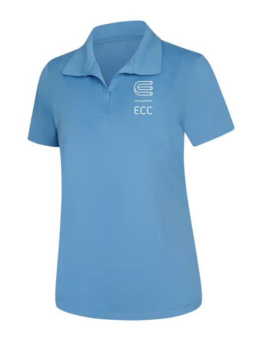 Womens Carolina Blue Micropique Sport-Wick Polo w/ECC Logo