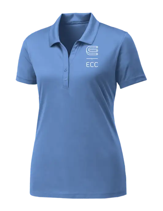 Womens Carolina Blue PosiCharge Competitor Polo w/ECC Logo