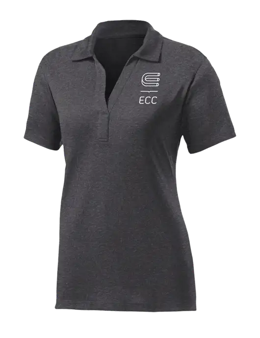 Womens Dark Grey Heather Contender Polo w/ECC Logo