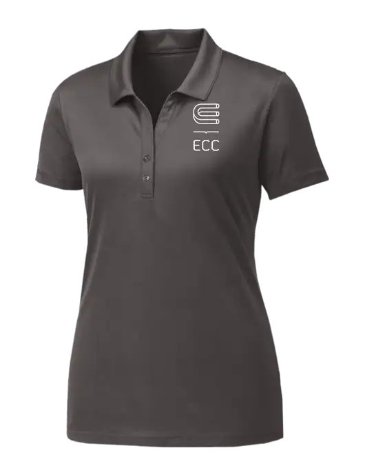 Womens Dark Grey PosiCharge Competitor Polo w/ECC Logo