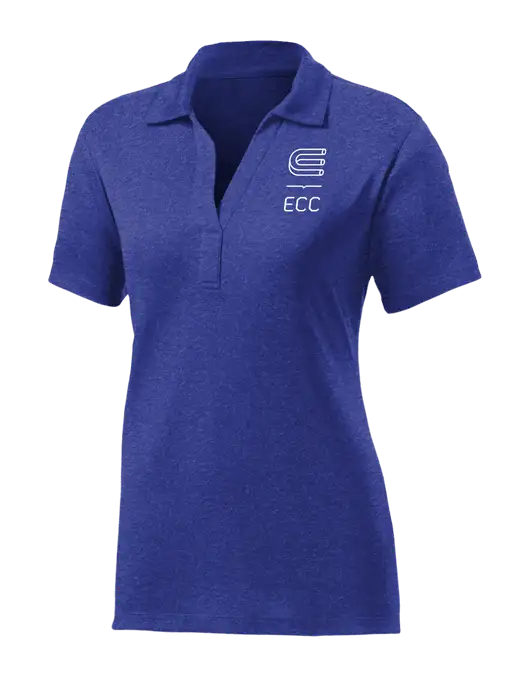 Womens Dark Royal Heather Contender Polo w/ECC Logo