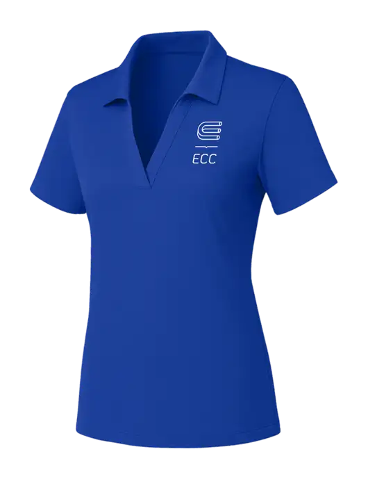 Womens Dark Royal PosiCharge RacerMesh Polo w/ECC Logo