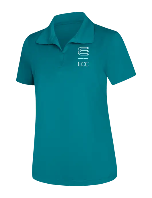 Womens Dark Sapphire Micropique Sport-Wick Polo w/ECC Logo