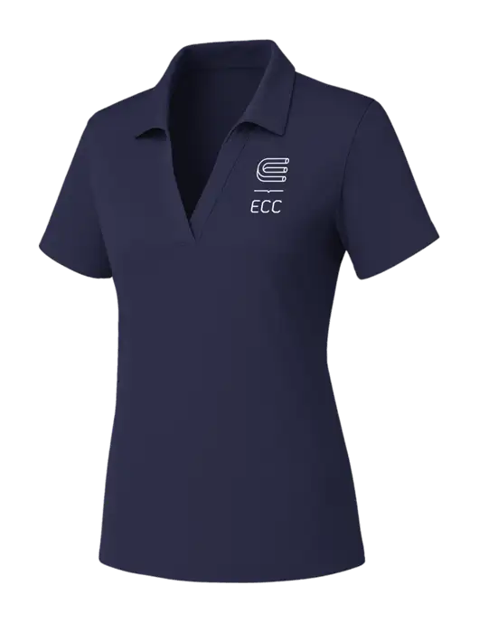 Womens Navy PosiCharge RacerMesh Polo w/ECC Logo