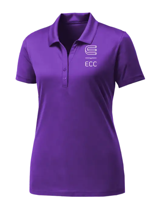 Womens Purple PosiCharge Competitor Polo w/ECC Logo