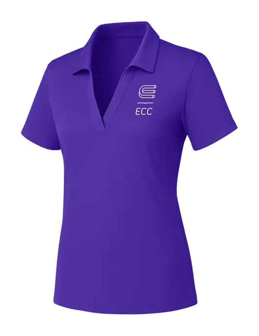 Womens Purple PosiCharge RacerMesh Polo w/ECC Logo