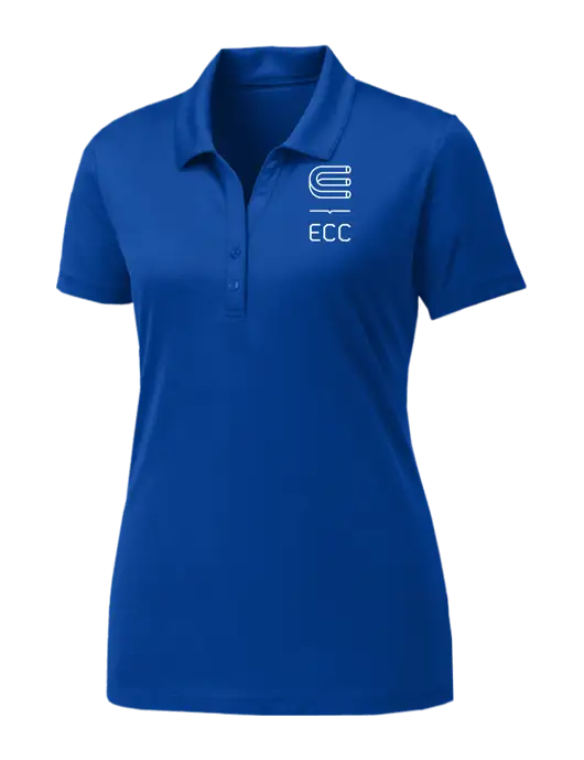 Womens Royal PosiCharge Competitor Polo w/ECC Logo