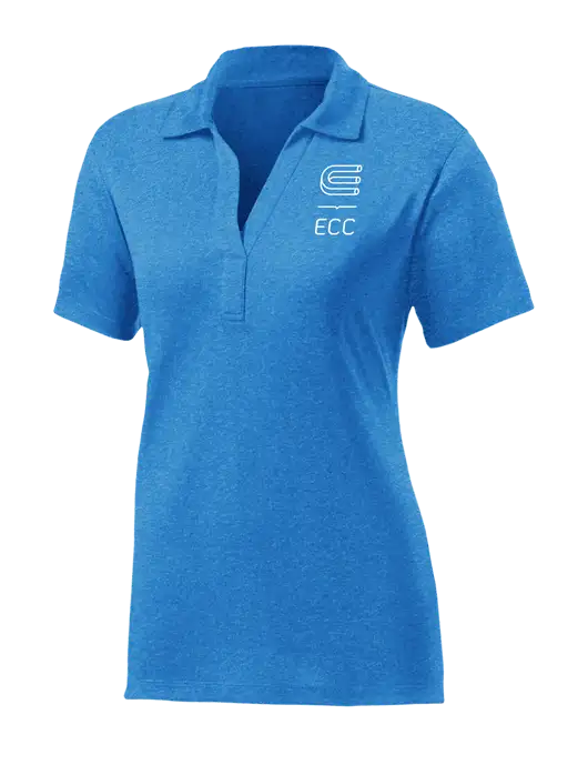 Womens Sapphire Blue Heather Contender Polo w/ECC Logo