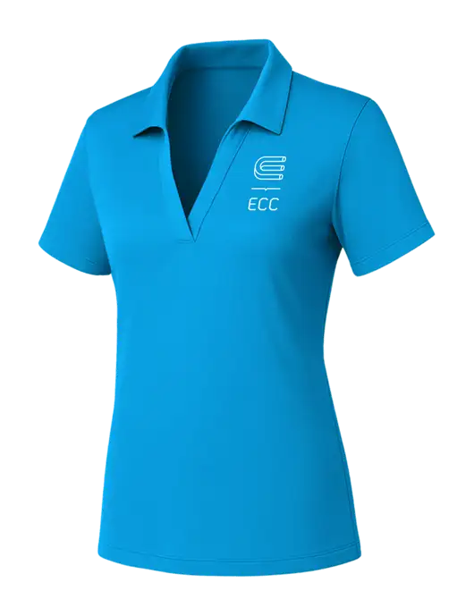 Womens Sapphire PosiCharge RacerMesh Polo w/ECC Logo