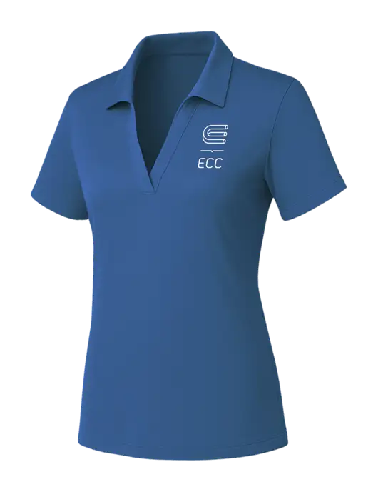 Womens Slate Blue PosiCharge RacerMesh Polo w/ECC Logo