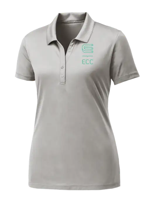 Womens Very Light Grey PosiCharge Competitor Polo w/ECC Logo