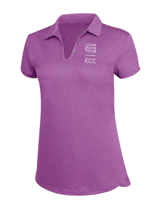 Womens Very Light Purple Trace Heather Polo w/ECC Logo