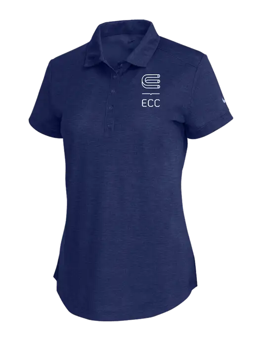 NIKE Blustery Dark Royal Womens Dri-Fit Crosshatch Polo w/ECC Logo