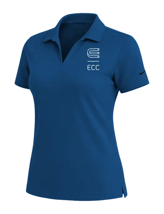 NIKE Dark Royal Womens Dri-Fit Micro Pique Polo w/ECC Logo