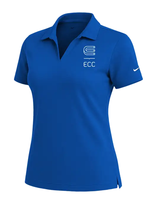 NIKE Royal Womens Dri-Fit Micro Pique Polo w/ECC Logo