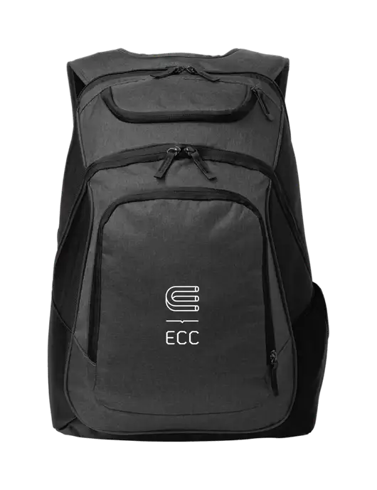 Executive Graphite Heather/Black Laptop Backpack w/ECC Logo