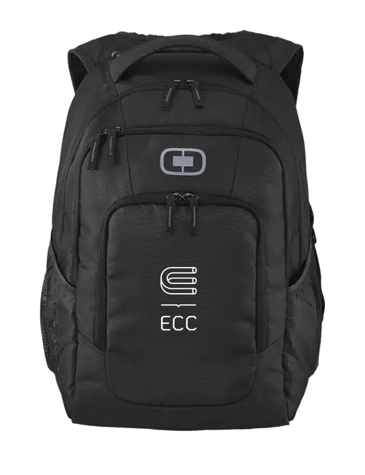 OGIO Black Logan Laptop Backpack
 w/ECC Logo