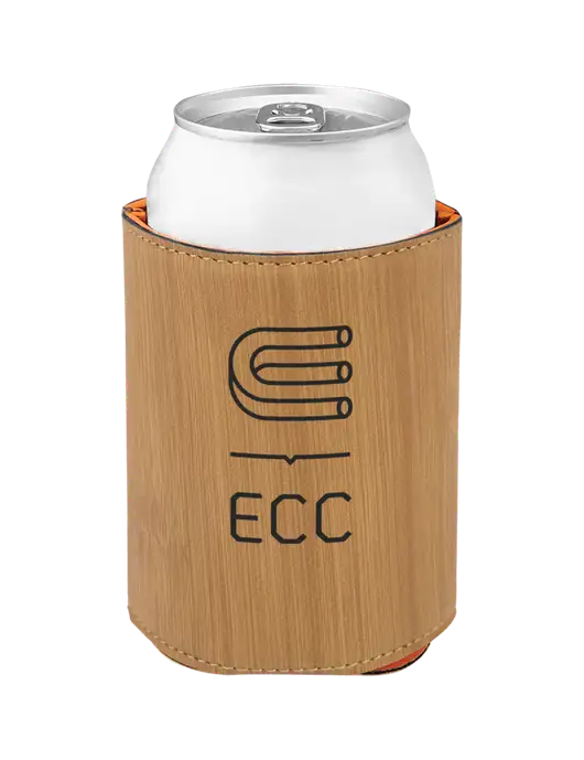 Bamboo Leatherette Beverage Holder w/ECC Logo