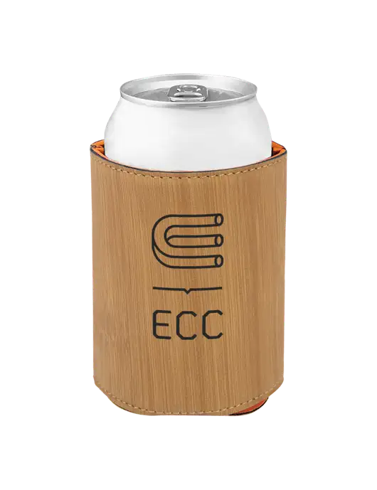 Bamboo Leatherette Beverage Holder w/ECC Logo
