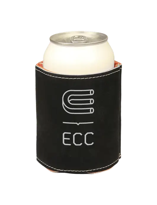 Black Leatherette Beverage Holder w/ECC Logo
