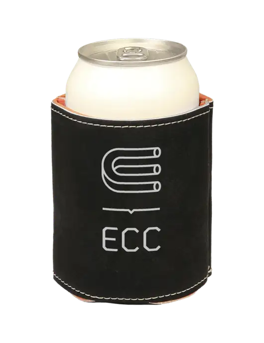 Black Leatherette Beverage Holder w/ECC Logo