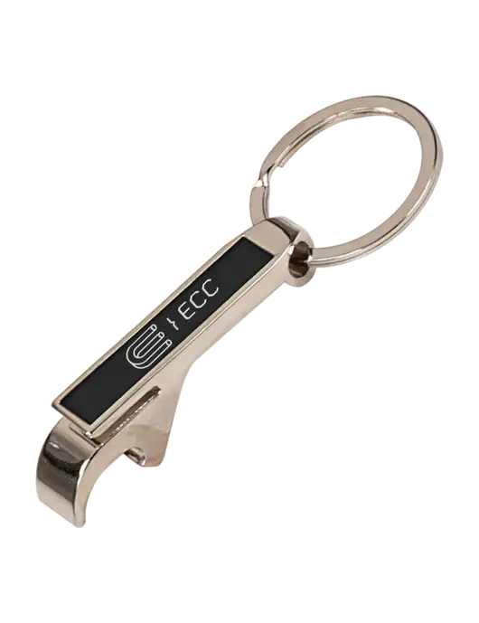 Black Bottle Opener Keychain w/ECC Logo