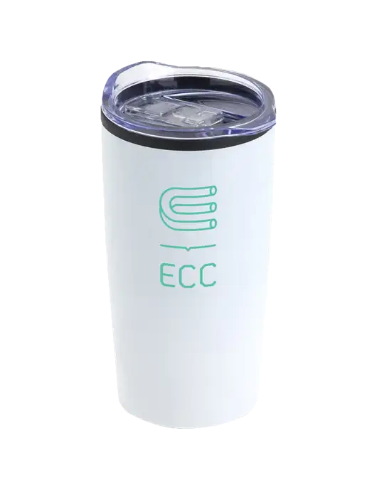 Olympus White 20 oz Tumbler w/ECC Logo