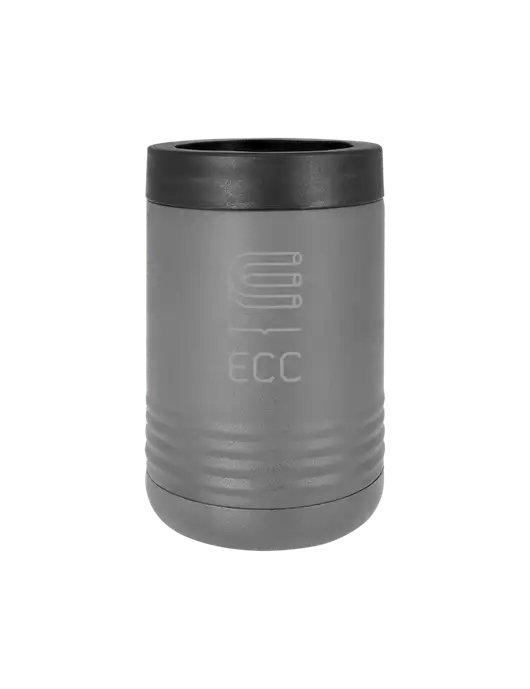 Polar Camel 12 oz Powder Coated Grey Vacuum Insulated Beverage Holder w/ECC Logo